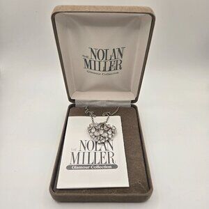 Vintage Nolan miller Glamour Collection Necklace Heart Crystal True Love Pendant